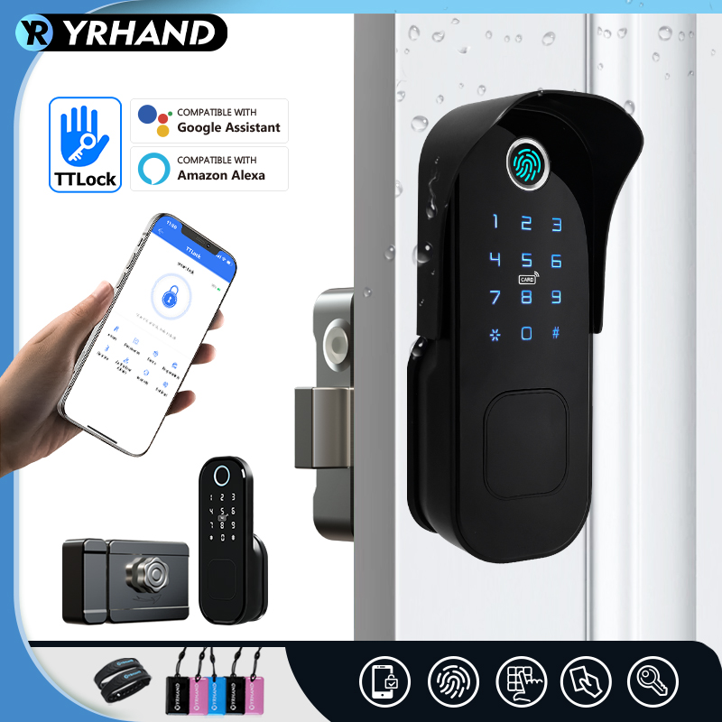 Smart Home Door Lock - Tuya-지문 도어락, 방수, 야외 게이트, 블루투스,