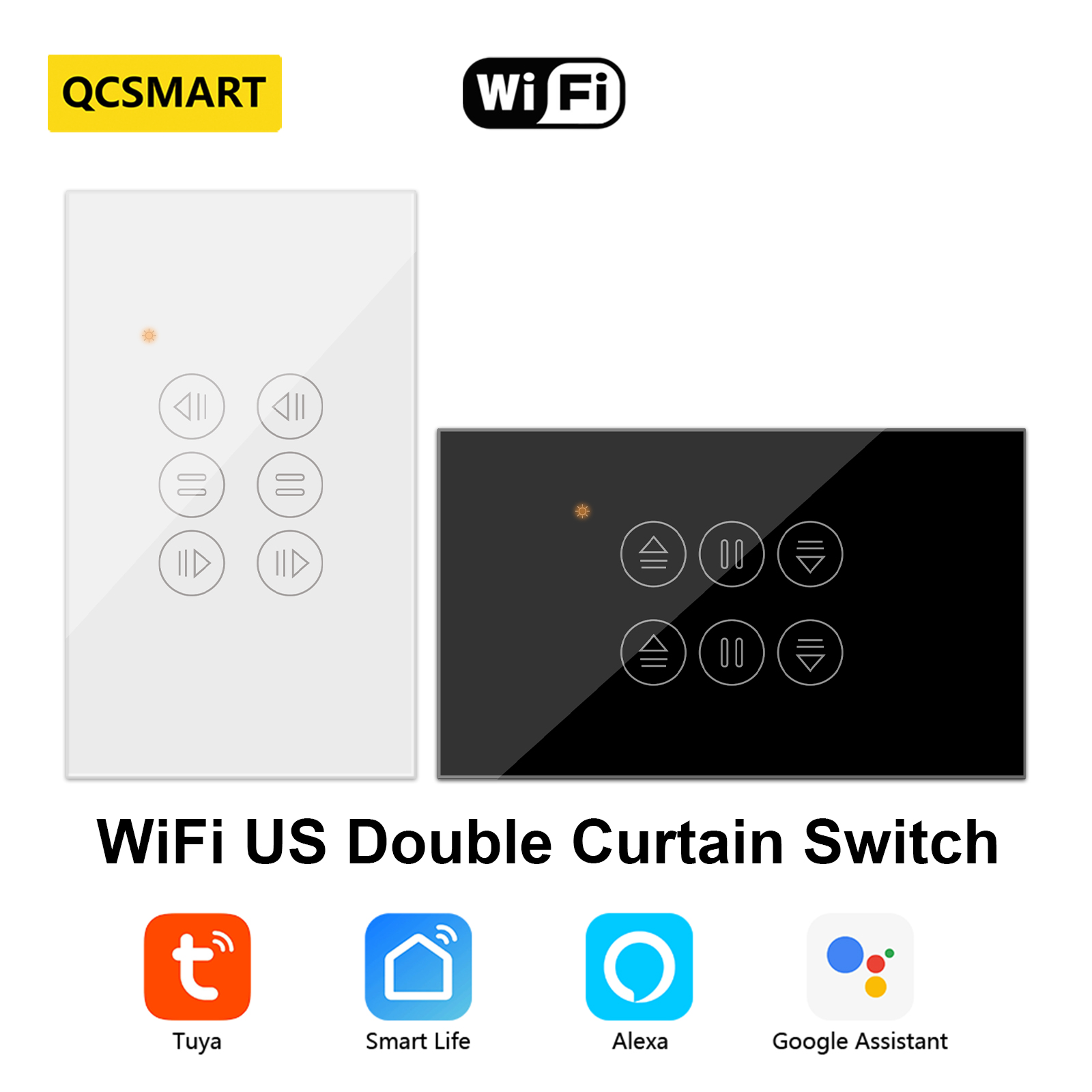 Universal Remote Smart Home - QCSMART WiFi 더블 커튼 미국 스위치