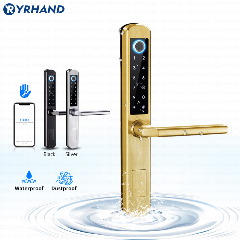 IP66 골드 스테인레스 스틸 슬라이딩 유리 스마트 잠 - Smart Home Door Lock 리뷰 및 가격