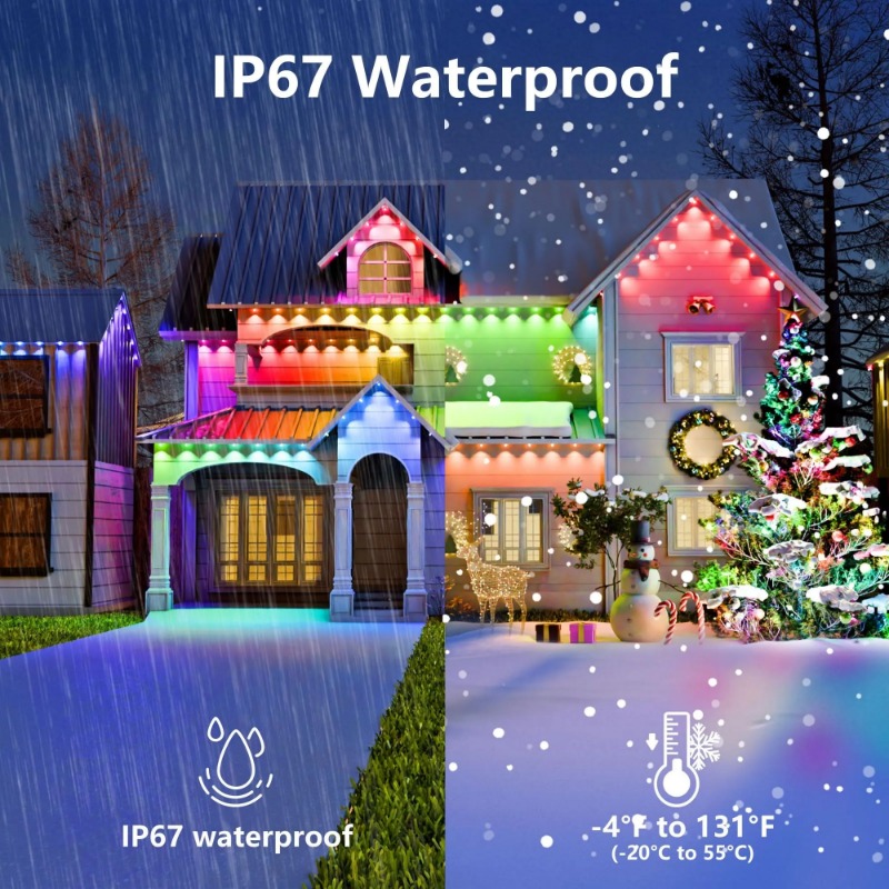 150피트 90LED 스마트 RGBIC 영구 야외 처마 - Smart Home Yellow 리뷰 및 가격