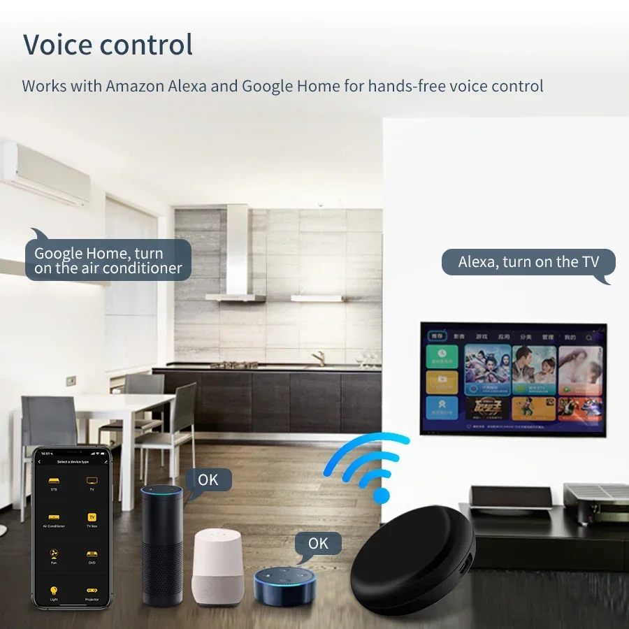 Tuya WiFi 스마트 범용 IR 원격 제어 Alex - Universal Remote Smart Home 리뷰 및 가격