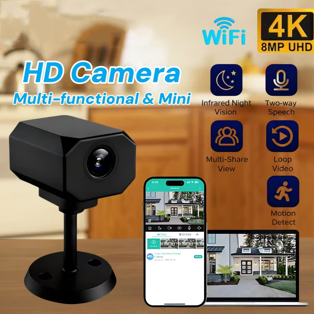 4K HD WiFi 보안 카메라, 가정용 미니 스마트  - Smart Home Video 리뷰 및 가격