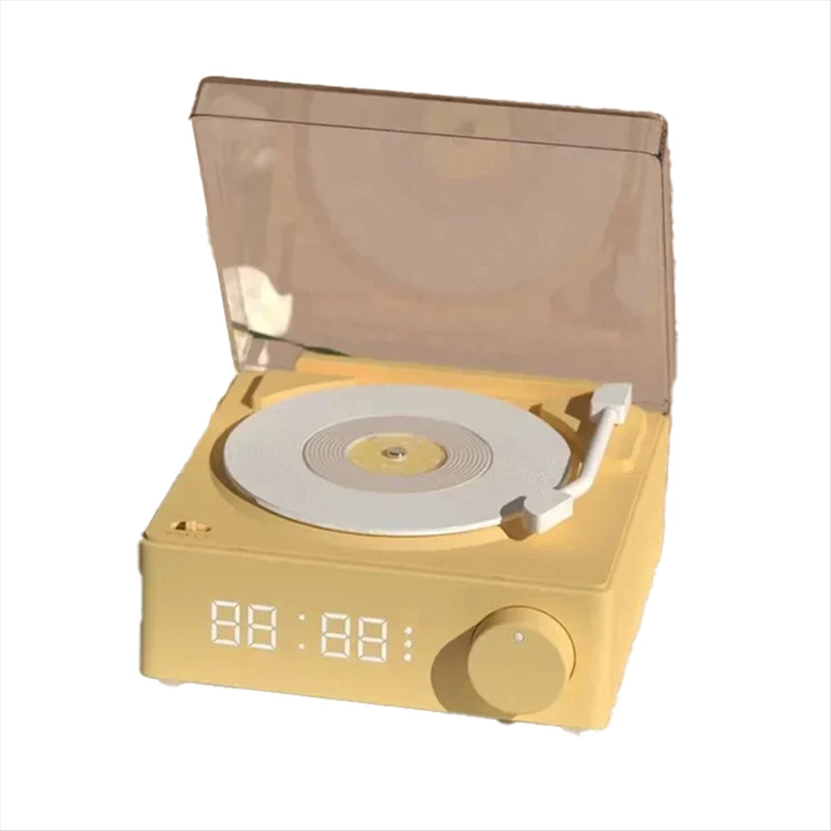 T171C-레트로 비닐 무선 블루투스 스피커 시계 소형 - Smart Home Yellow 리뷰 및 가격