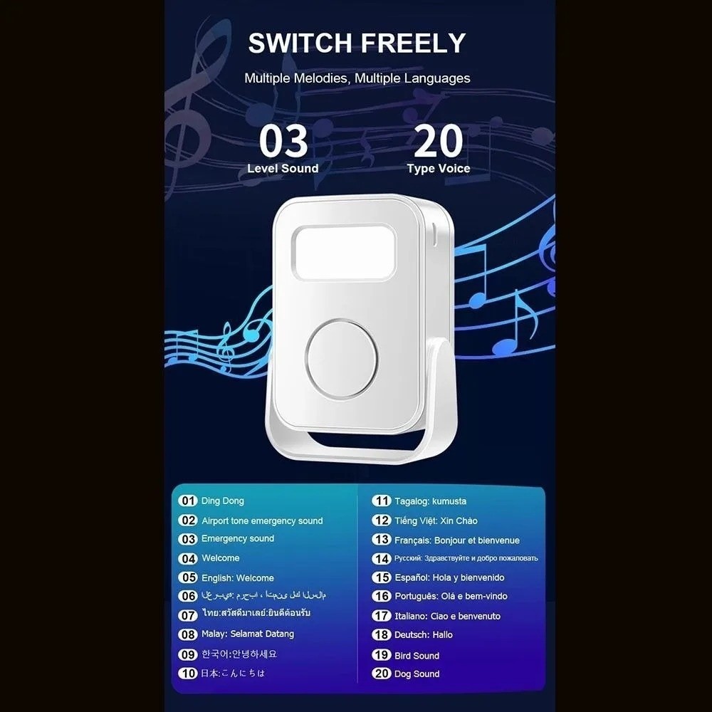 적외선 센서 지능형 환영 초인종 녹음 기능 PIR 모션 - Wireless Door Sensor 리뷰 및 가격