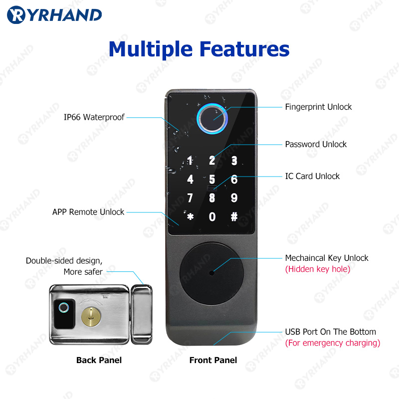 Tuya-스마트 잠금 방수 와이파이 이중 지문 스마트  - Smart Home Door Lock 리뷰 및 가격